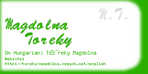 magdolna toreky business card